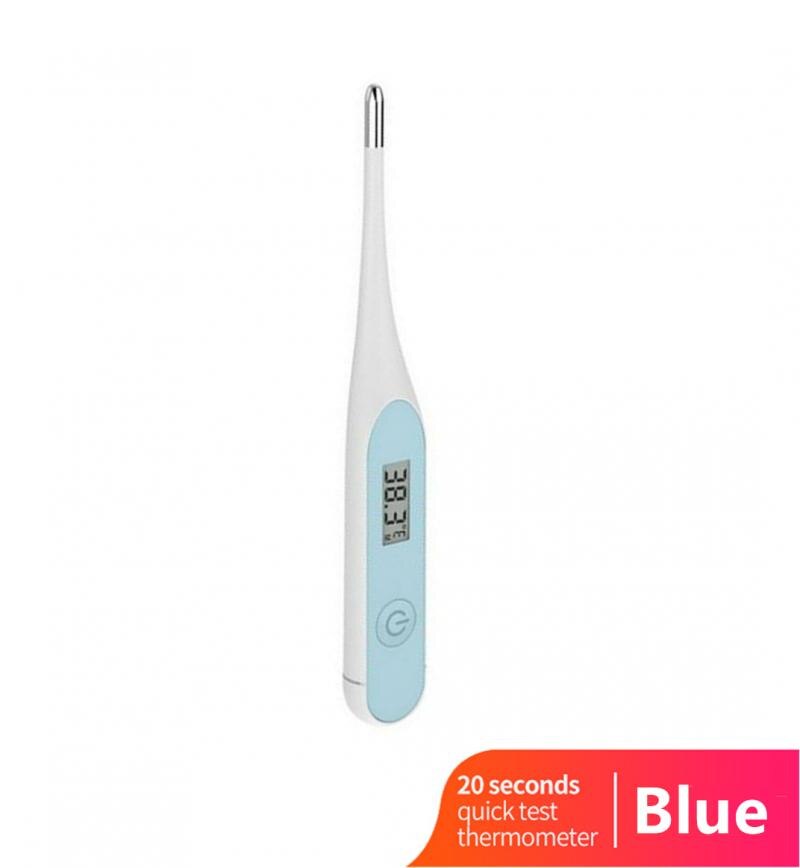 Fahrenheit digital liquid crystal thermometer 20 seconds baby adult oral axillary thermometer safe no contact thermometer.: Blue