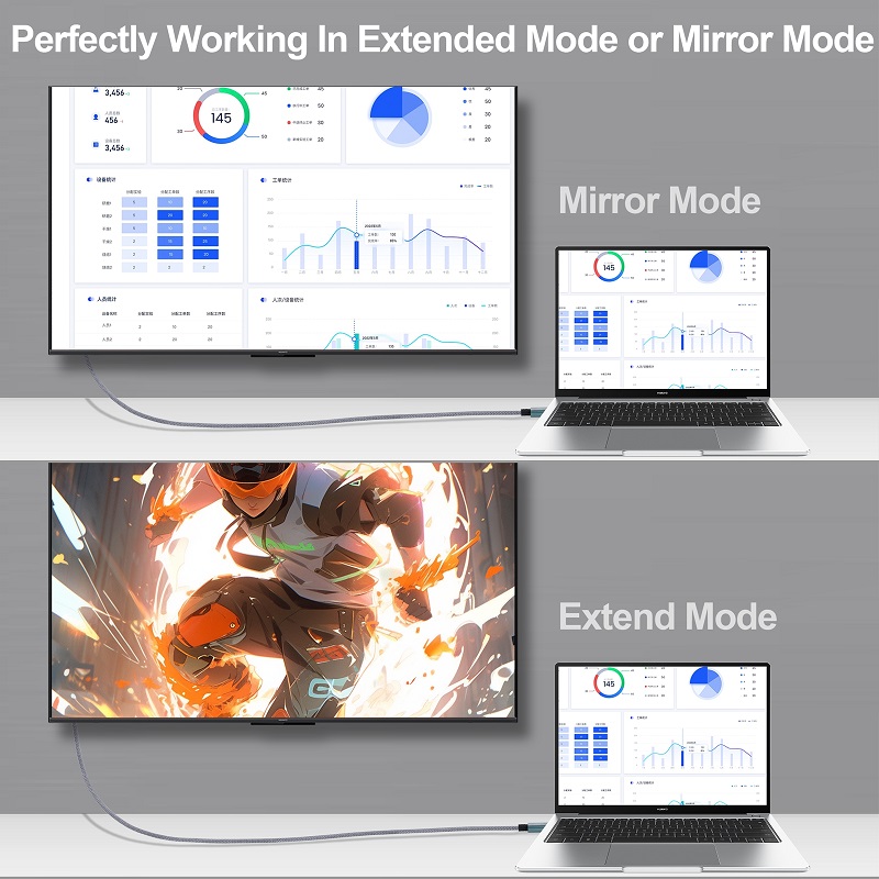 Display Port to VGA, DP cable from desktop or laptop monitor projector connection port, with VGA to Display Port adapter