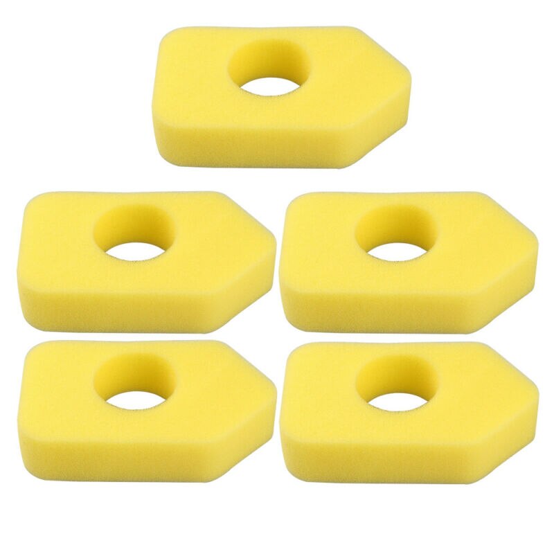 5 filtros de ar amarelos dos pces para briggs & stratton 698369 5088d 5088h 5086k 4216 5099 filtro de ar amarelo da espuma