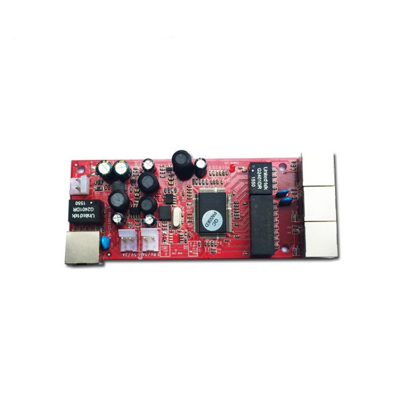 Módulo de interruptor ethernet de 4 puertos, conmutador de red poe de 10/100/1000Mbps, OEM/ODM, ieee802.3af, oem, 1000mbps