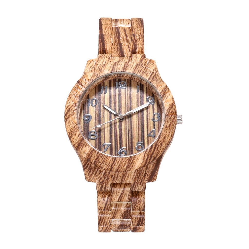 High-End Wood Grain Band Women Men/Dial Analog Quartz Sport Wrist ladies women Wrist watches Dress watch Wrist: 5