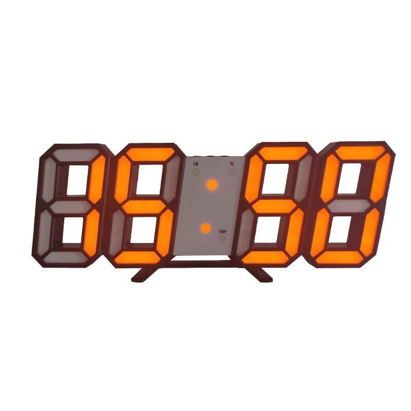 LED Clock Alarm Watch USB Charge Electronic Digital Clocks Wall Horology 3D Digital Home Decoration Office Table Desk Clock: A