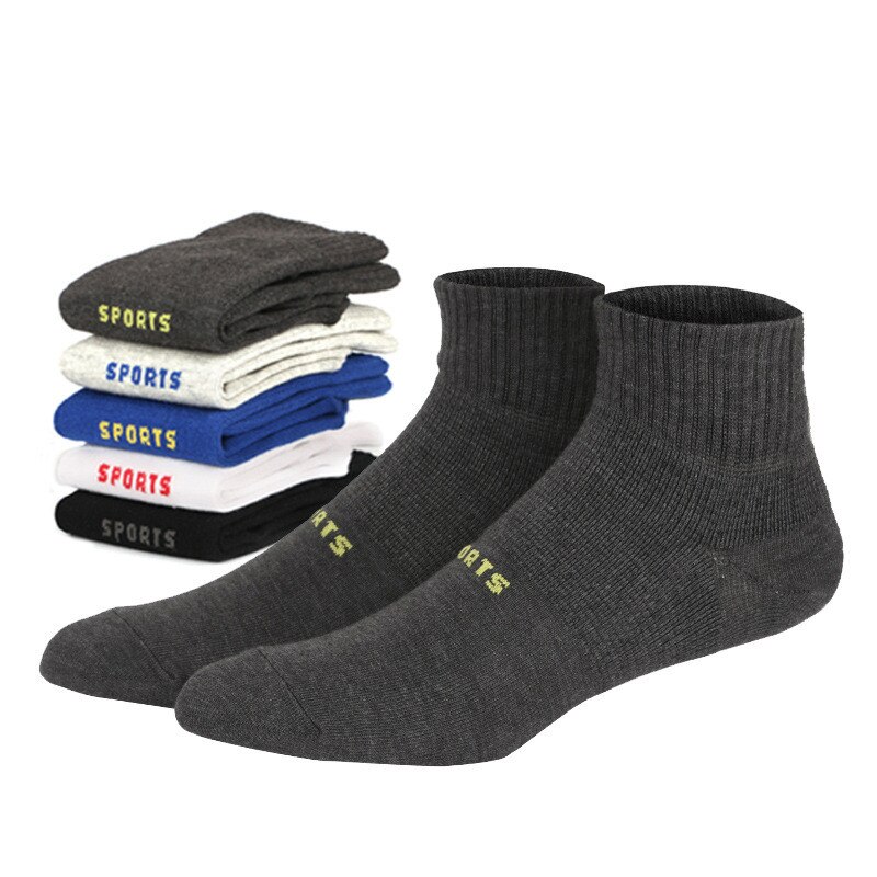 5 Pairs/Lot Men Sport Socks Breathable Cotton Socks Breathable Deodorant High Elastic Socks