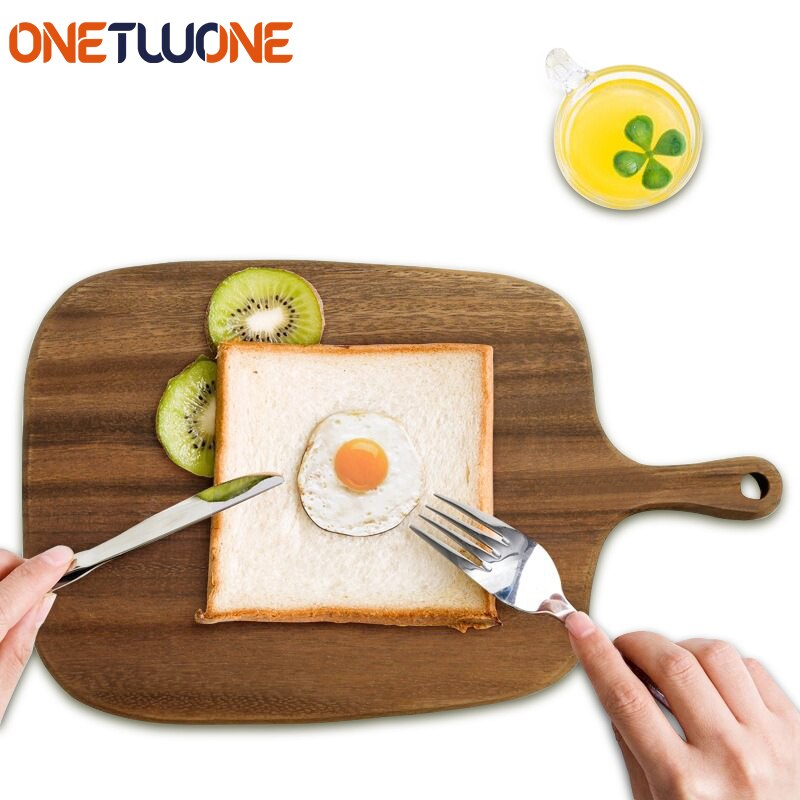 33*20cm Wooden Board Chopping Blocks Wood Cutting Board with Handle Hardwood Chopping Whole Tray Cutting Board No Paint