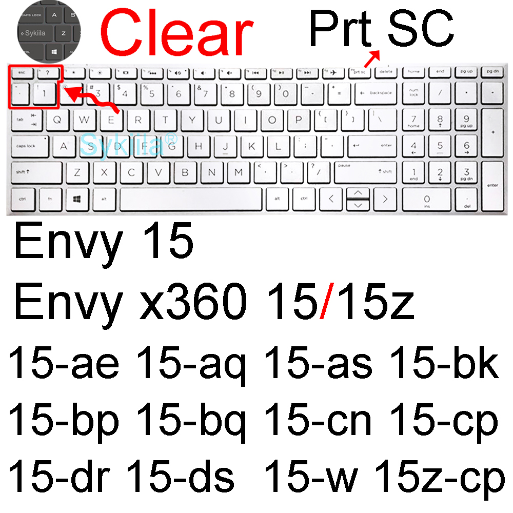 Toetsenbord Cover voor HP ENVY 15 16 15-ep 16-h 15 t x360 15-ew 15-ey 15-fe 15-fh 15-cn 15-dr 15-ed 15-ee 15-es Protector Skin Case: Oranje