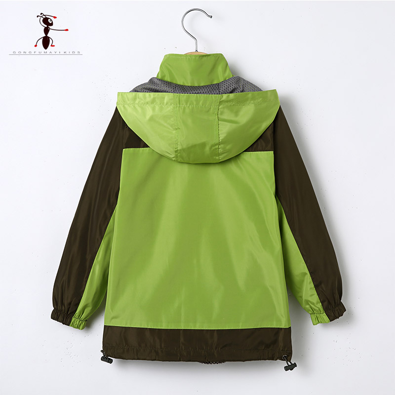 KungFu Ant Günstige Frühling Herbst Jungen Wasserdicht Für Jungen Mäntel Grün Kinder Berühmte Mit Kapuze Jacke Jungen Kleidung