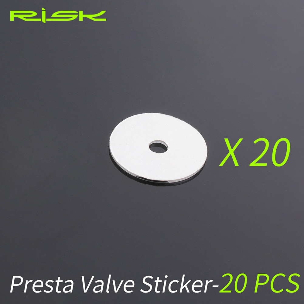 20Pcs Risico Fiets Presta Ventiel Sticker Mountain Racefiets Velg Bescherming Gas Air Nozzle Lijm Pad Buis Band Pakking