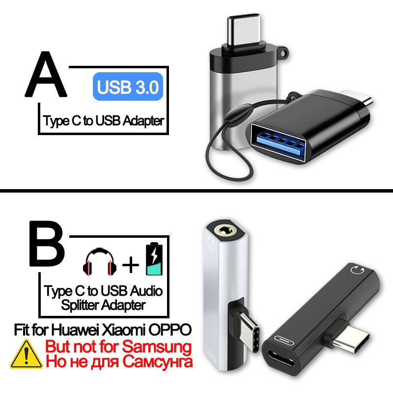 2IN1 Type C Naar 3.5Mm Jack Koptelefoon Usb 3.0 Naar Type C Otg Adapter Voor Macbookpro Xiaomi Huawei Type-C Opladen Kabel Converter