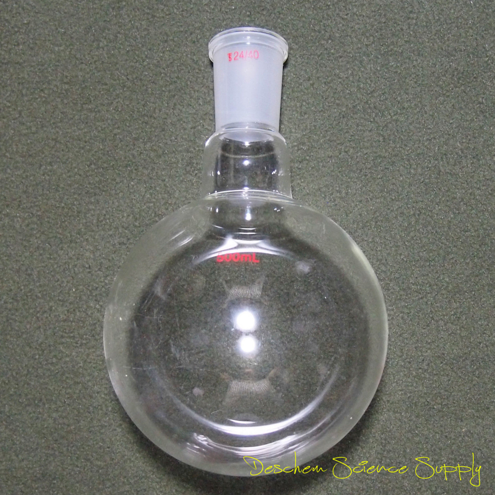 500ml,24/40,1-neck,Round Bottom Glass Flask,Single Neck,Boiling Bottle,Labware