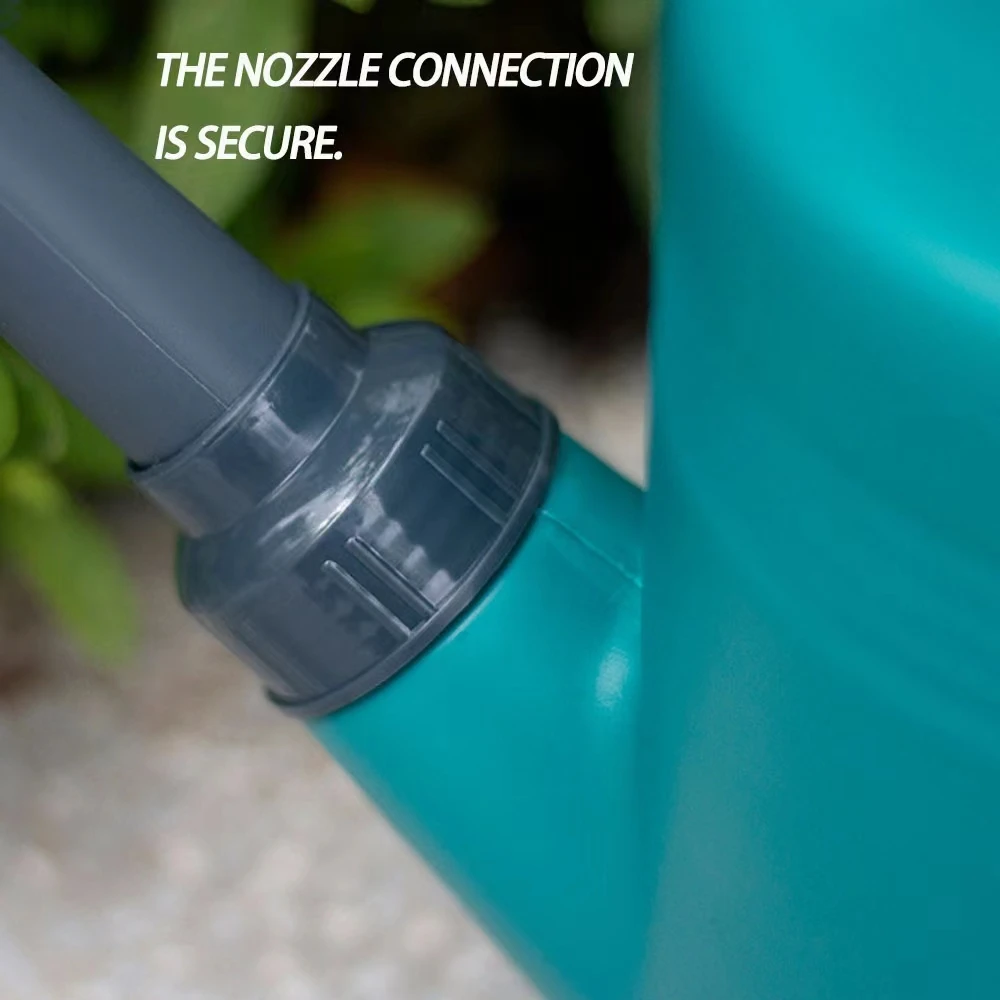 Regadera para plantas de 5-8L, solución de riego para exteriores sin goteo, regadera grande para flores de jardín con dos asas y cabezal de ducha para