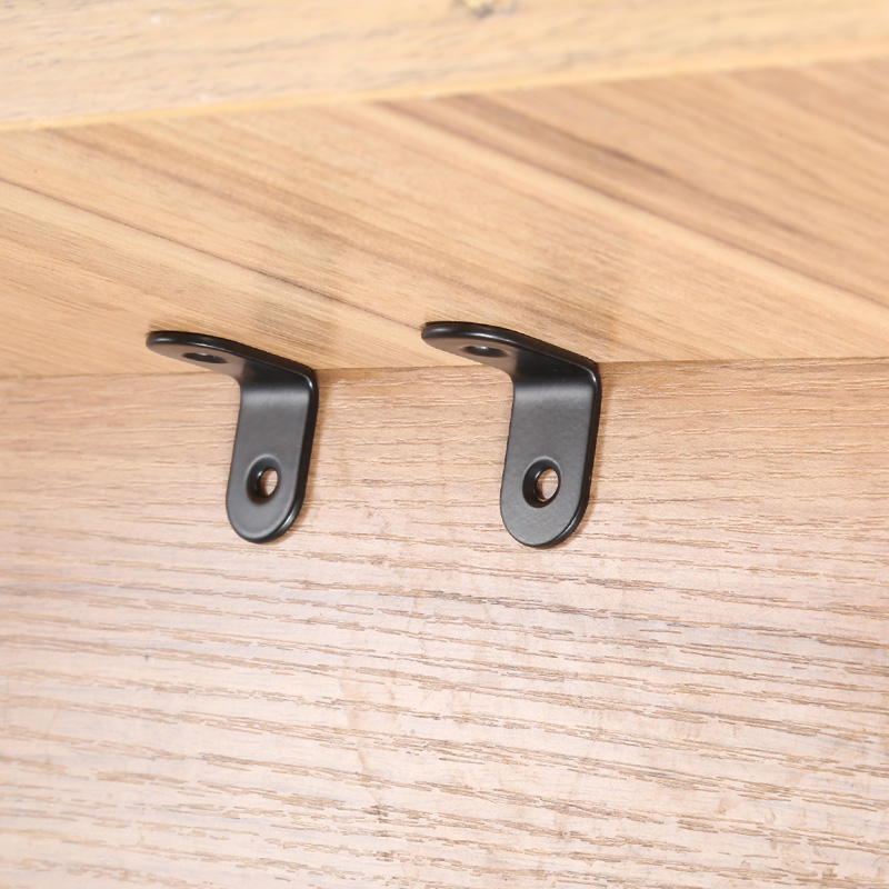 4 pezzi di supporto in acciaio inossidabile staffe a forma di L nere fissaggio angoli ad angolo retto staffa per mobili hardware staffa angolare
