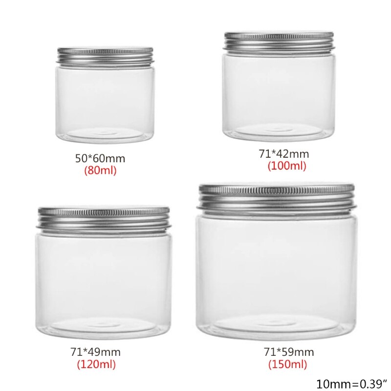 Plastic Travel Bottles Set with Leak Proof Lid Portable Squeezable Refillable Divide Storage Bottles Toiletries Containers Jar
