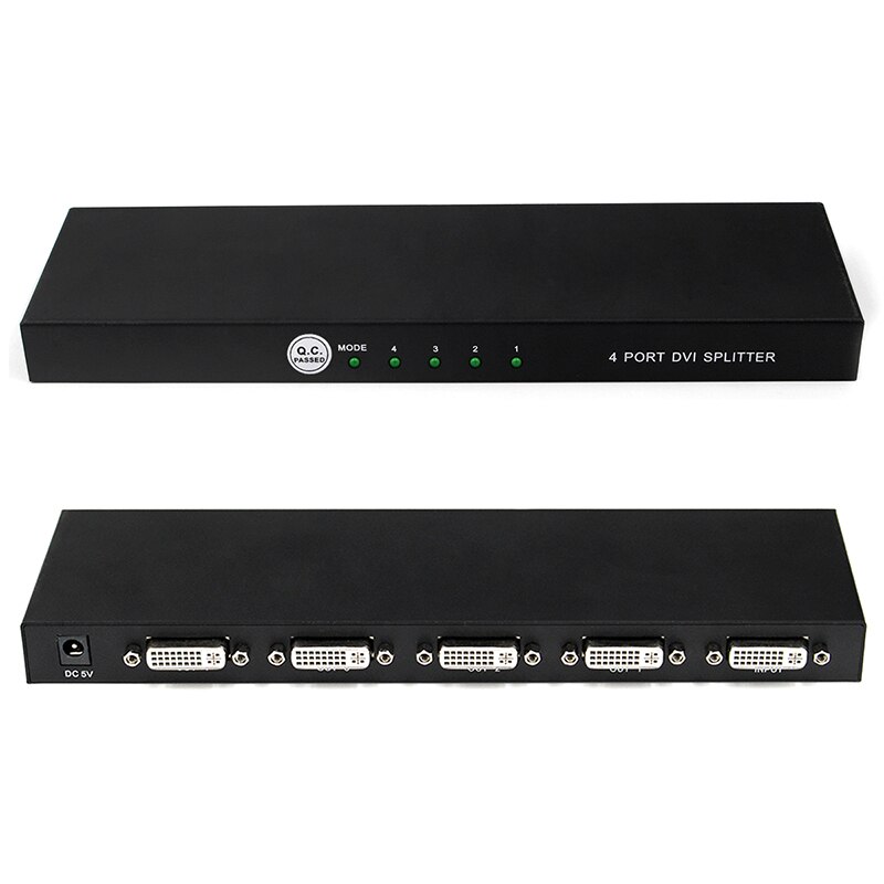DVI Splitter 1x4 DVI Distributor Switcher 1 In 4 Out Full HD 1080P@60Hz for projector monitor computer graphic card
