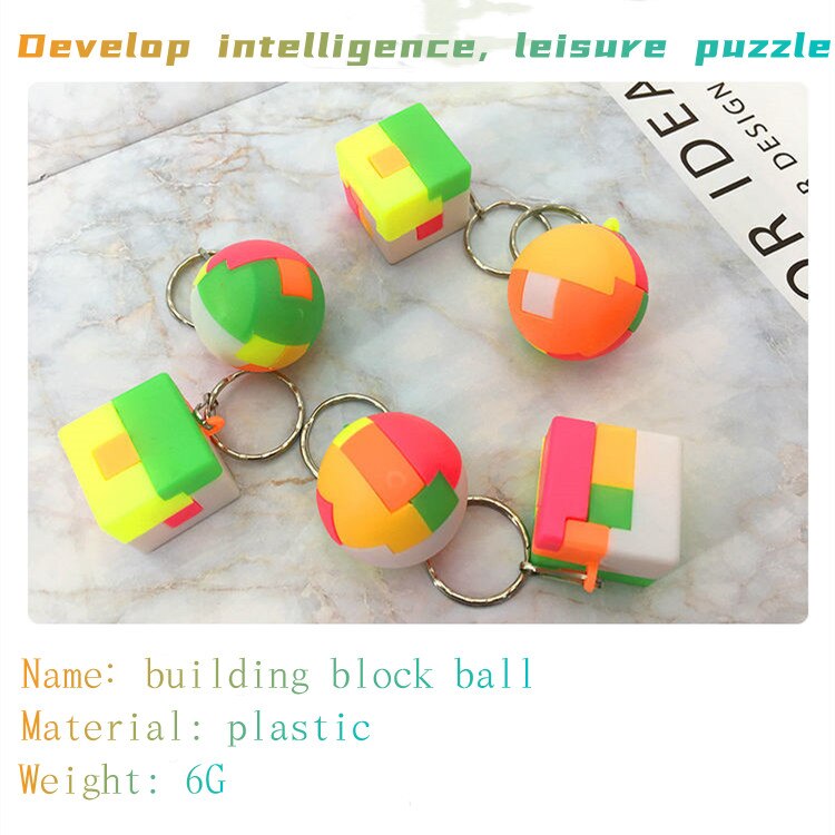 1Pcs Mini Puzzel Assembleren Ball Onderwijs Speelgoed Willekeurige Kleur Kinderen Cadeau Plastic Multi-Kleur Bal Puzzel Speelgoed