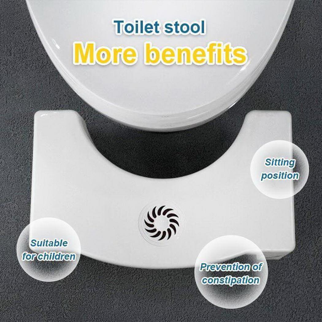 Toilet Pedestal Stool Foldable Bathroom Versatile Toilet White Stool 0.950kg