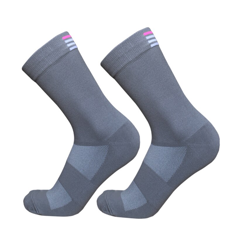 New rapha Road Bike Striped Socks Men and Women Breathable Bike Socks Outdoor Sports Racing Cycling Socks: A black