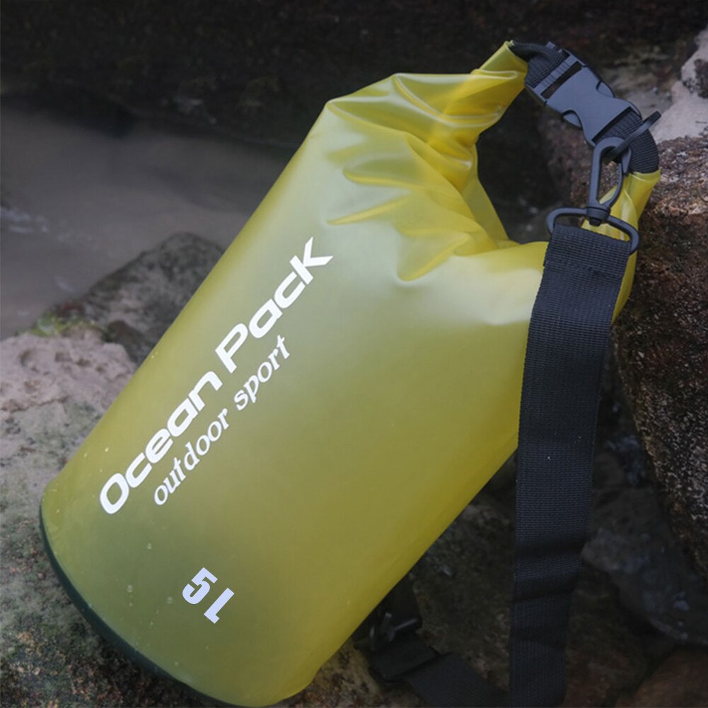 2L/5L Rafting Swimming Waterproof Dry Bag Sack Foldable Storage Pack for Kayaking Canoeing Trekking: yellow 2L