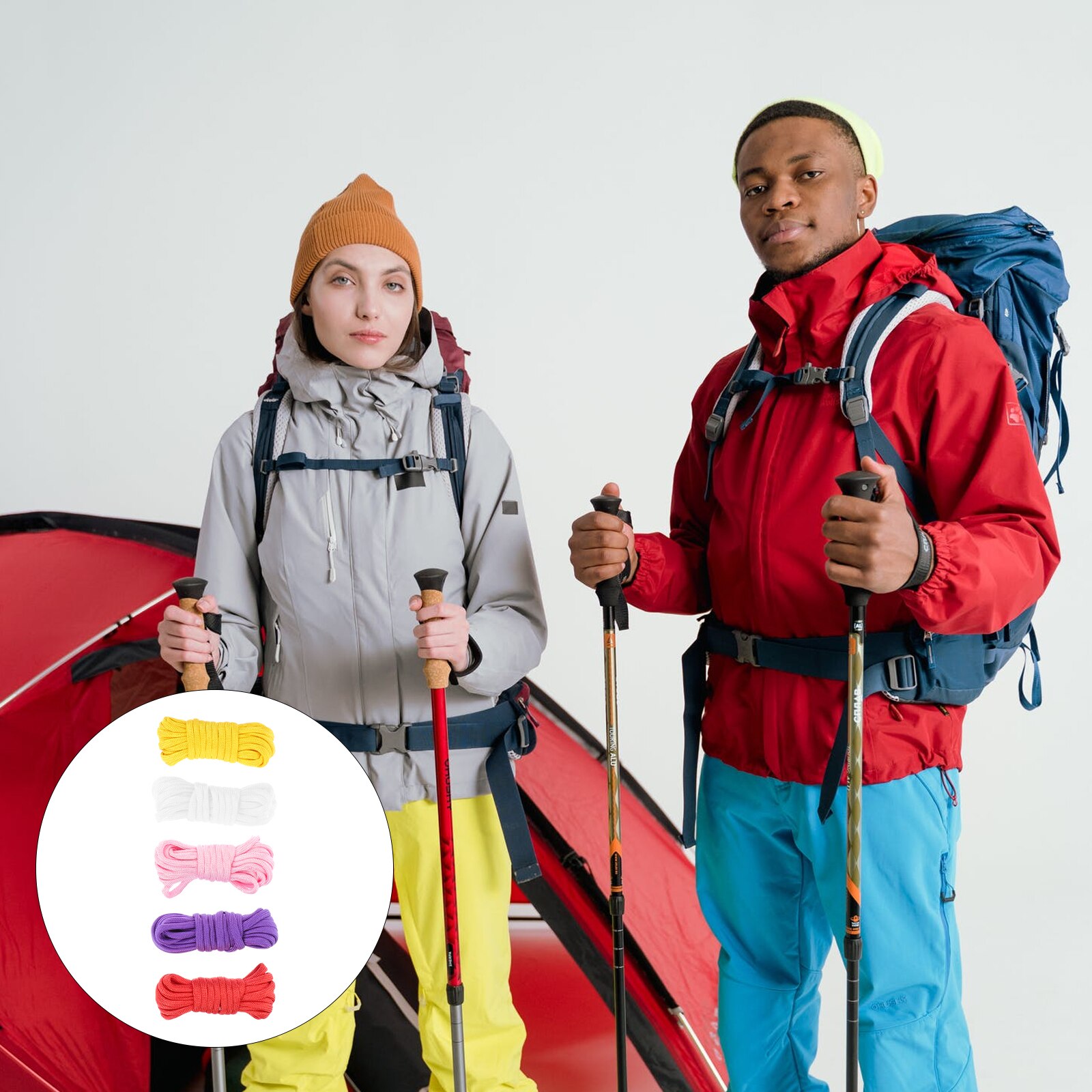 5 Rolls of Portable Tent Rope Heavy Duty Emergency Safety Rope Climbing Rope Umbrella Rope: Default Title