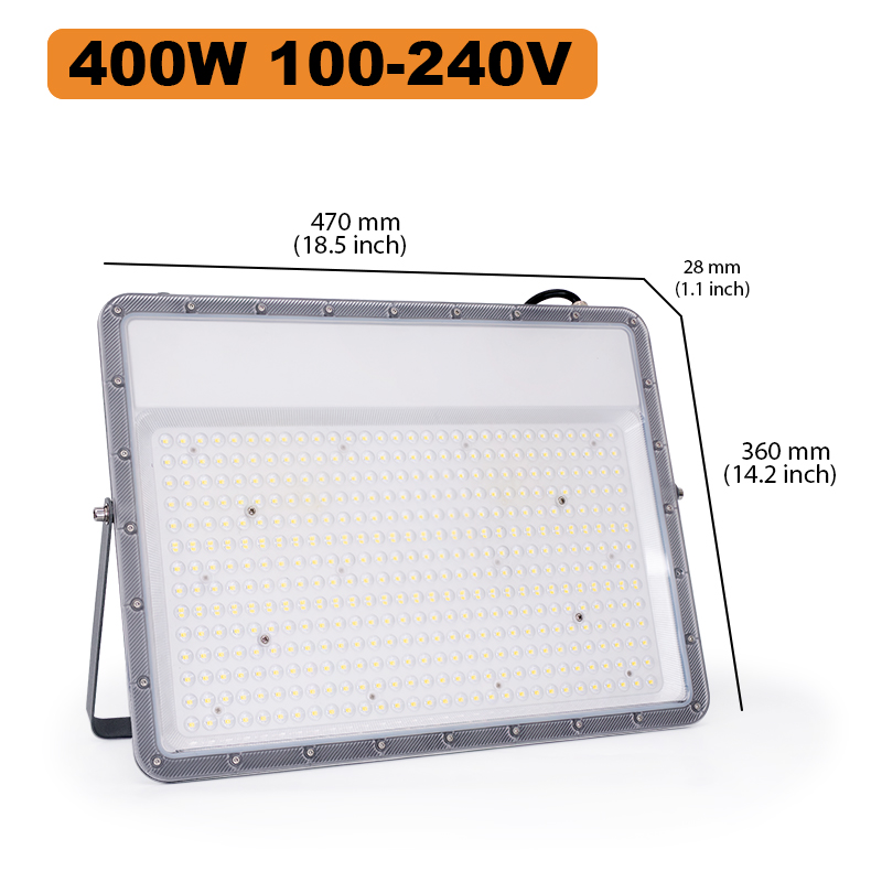 LED-Strahler, IP66, wasserdicht, Reflektor-Flutlicht, ultrahelles Licht, 30 W, 50 W, 100 W, 150 W, 200 W, 300 W, 400 W, Garten- und Hofbeleuchtung