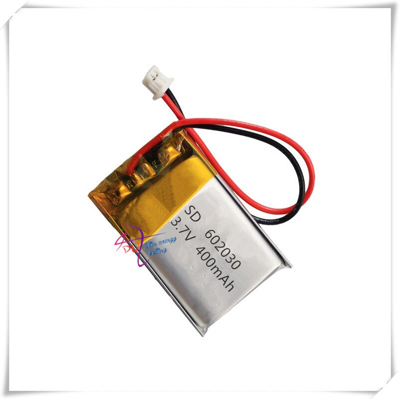 JST 1.25mm 2 pin 3.7 V 400 mAh 602030 lithium polymeer batterij punt lezen pen met 1.25 audio opname plug