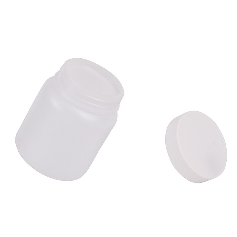 300ml opbevaringshylster til laboratoriekemikalier, hvid plastflaske med bred mund