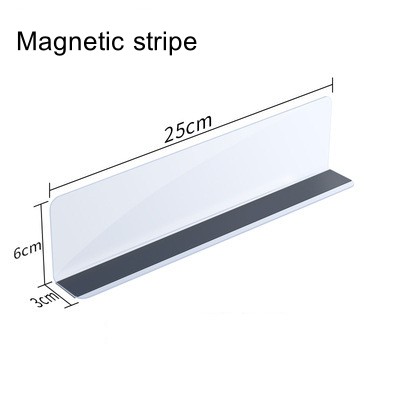 5 PCS PVC Shelf Divider Rack Transparent L-Shaped Store Goods Separators Supermarket Commodity Divider Holder Home Organizer: GRAY