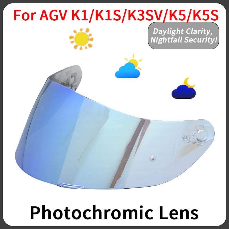 Helmvisier für AGV K1 K5 K3SV Motorrad abnehmbare Helmbrille Motorradhelmlinse: dunkel Grau