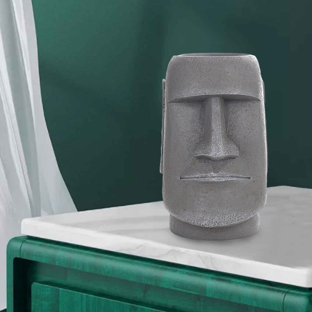 1PC Easter Island Statue Decor Retro Style Massive Megalith Ahu Akivi Monolith Moai Head Sculpture for Bedroom Ornaments