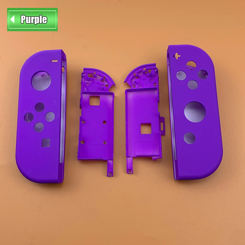 Housing Shell Case Cover for Nintend Switch NS NX Joy Con Controller Replacement Repair Accessories w Middle Frame + Tools: Purple