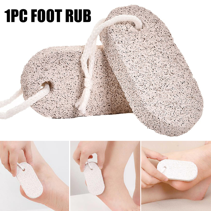 Pumice Stone Exfoliating Foot Rub Feet Comfortable Itchy Skin Gentle Pedicure Tool Bath Brushes, Sponges Bathroom Accessories: Default Title