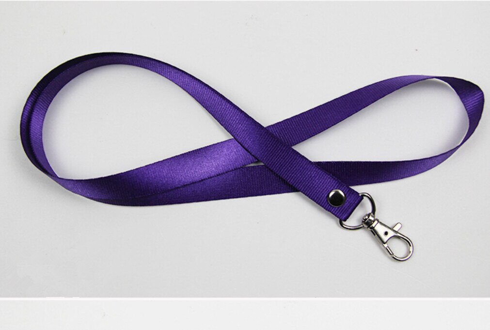 Mobile Phone Straps Hanging Neck Rope Lanyard Camera USB Holder ID Pass Card Name Badge Holder Keys Metal Clips: Purple