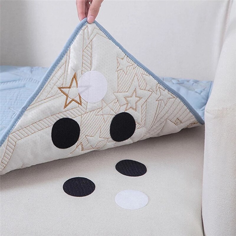 5/10Pairs Dubbelzijdig Antislip Fastener Dots Stickers Zelfklevende Herbruikbare Zelfklevende Vel Sofa Mat tapijt Anti Slip Fix Pads
