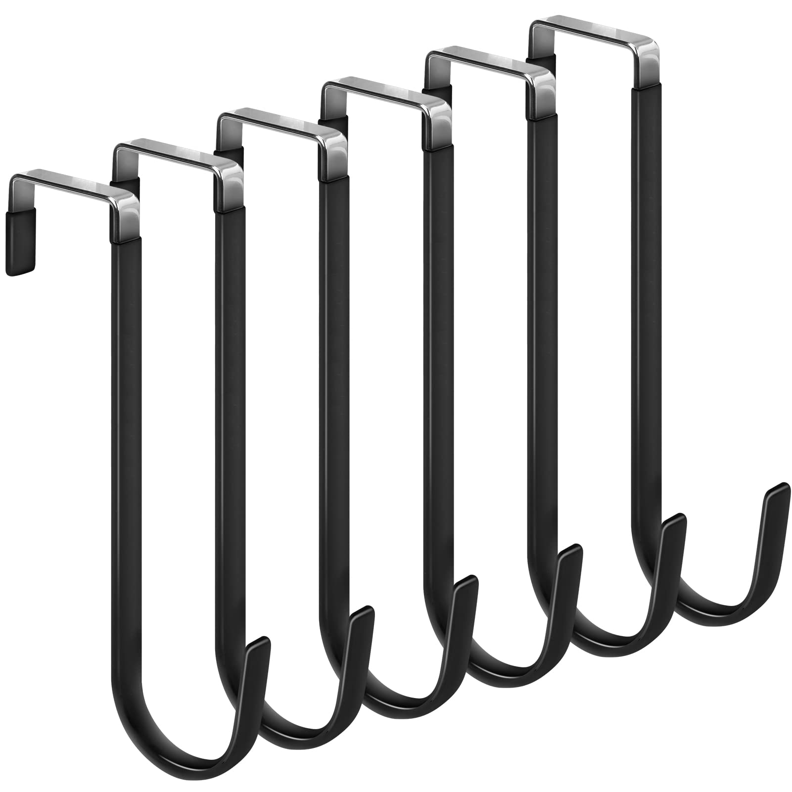 Deurhangers Haken met rubberen organizerhaken voor woonkamer, badkamer, slaapkamer, keuken Hangende kleding, handdoeken, hoeden, jassen: MULTI