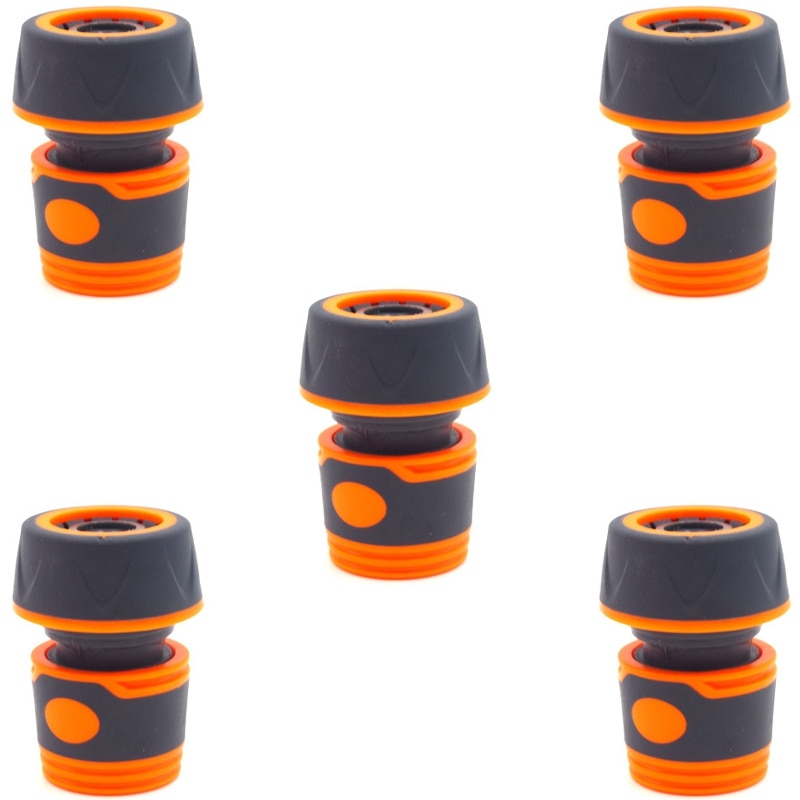 5PCS Car Wash Hose Connector, Waterstop Connector for 3/4 Inch Hose Garden Lawn Irrigation Fittings Pipe Adapters: Default Title