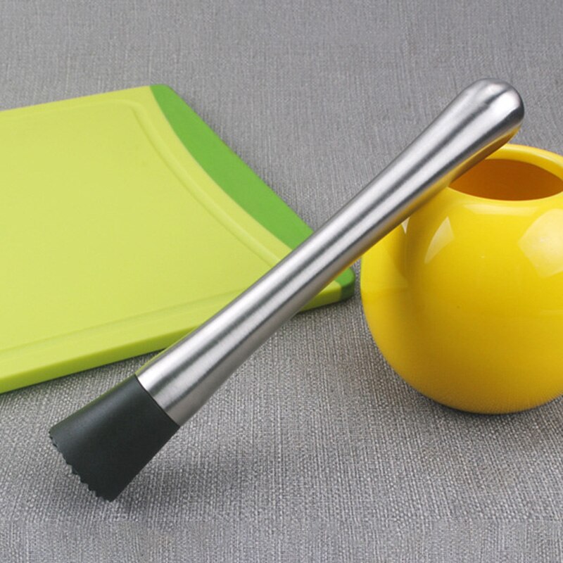 Stainless Steel Wine Mixing Stick Cocktail Mixer Stirrer with Crushing Hammer DIY Fruit Drink Cocktail Tool Crushed Ice Shaker