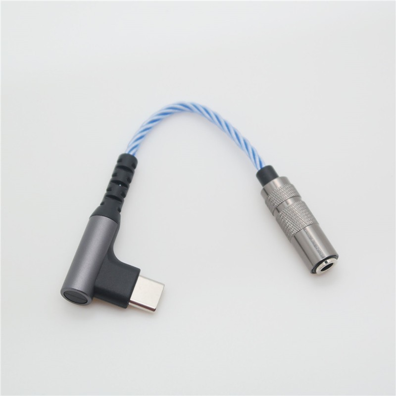 Dac Type-c naar 4.4 vrouwelijke adapter audiokabel CX31993 32bit/384khz geschikt voor telefoon: Blauw