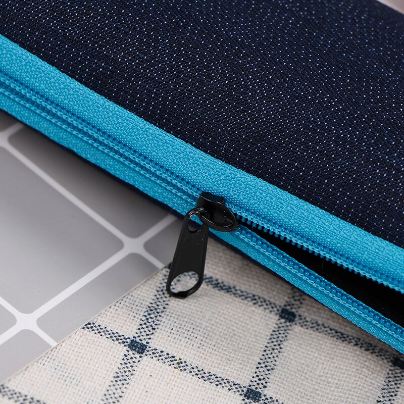 Glazen Doos Denim Stof Rits Zonnebril Bescherming Container Creatieve Rits Potlood Tas Schooltas Briefpapier