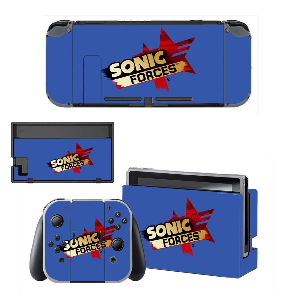 Vinyl Screen Skin Sonic Protector Stickers for Nintendo Switch NS Console + Controller + Stand Holder Dock Skins Stickers: QBYSNS0448