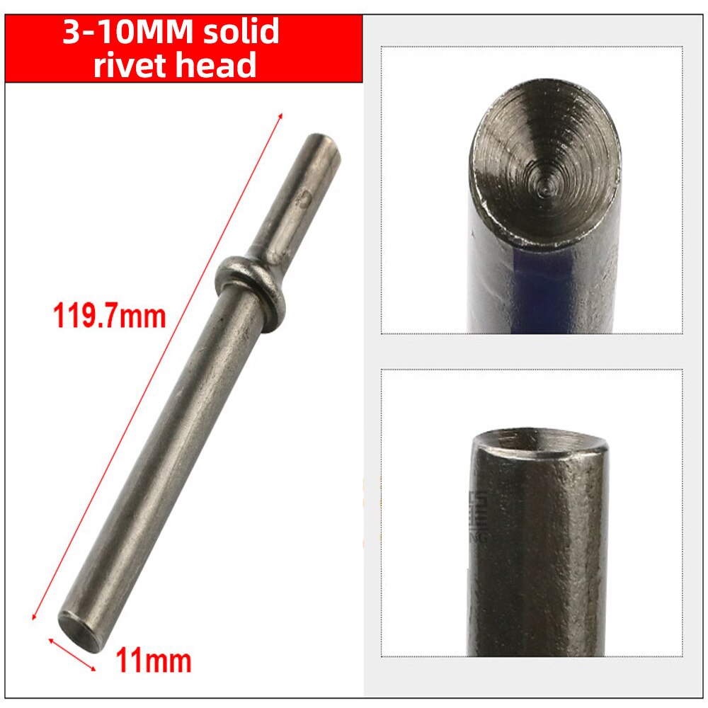 HIFESON Pneumatic Rivet Head Semi Hollow Solid Rivet Head Traffic Advertising Sign Rivet Head Pneumatic Hammer: 3-10mm solid