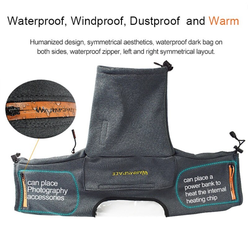 Winter Outdoor Shooting Camera Bag Cold-proof SLR Camera Warmer Protective Case Velvet Camera Fall-proof Screen Cover Thermal Ba