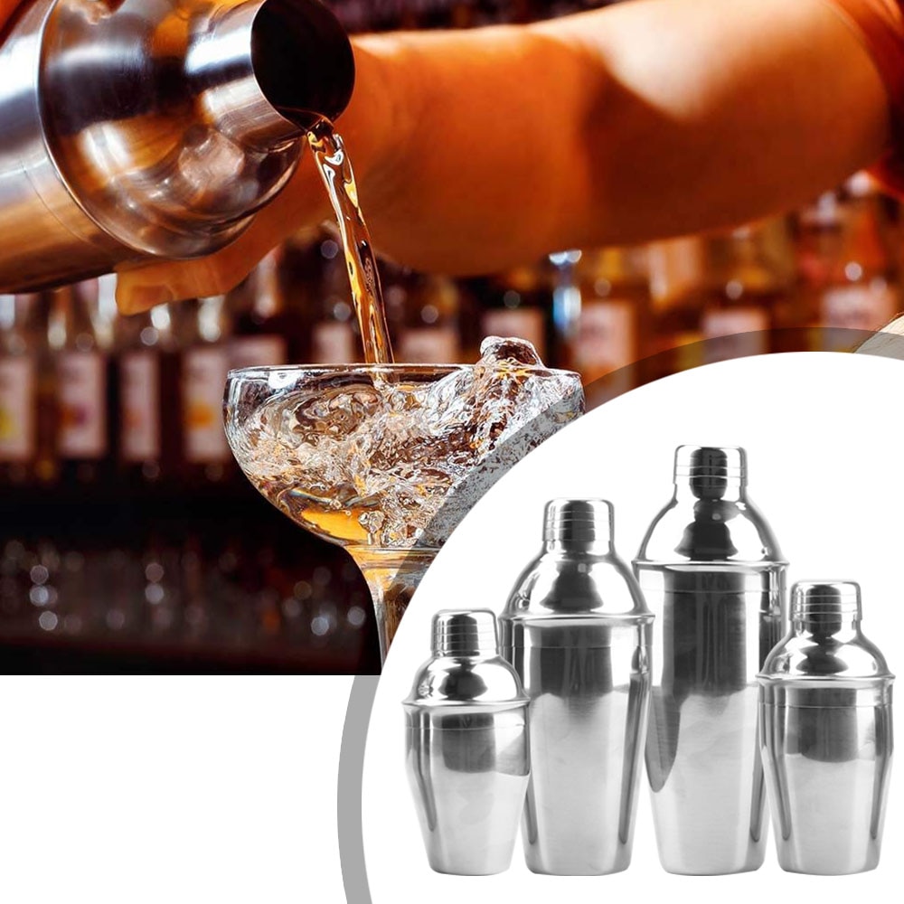Stainless Steel Cocktail Shaker Party Bar Tools 250/350/550/750ml Boston Martini Cocktail Wine Mixer 1PC