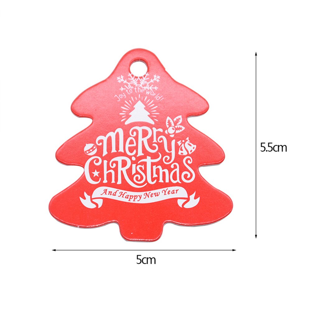 100Pcs Kerst Serie Tags Papier Label Label Diy Ambachten Hang Tag Bakken Wikkelen Decoratieve Card Kerst gunsten
