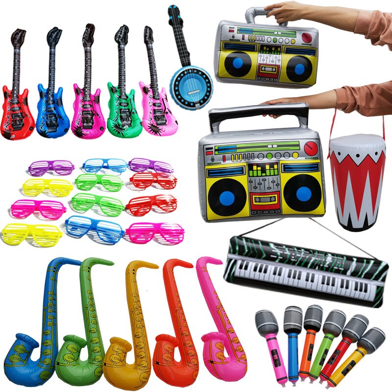 Inflatable Musical Rock Band Instruments Cool and Fun Inflatable Musical Instruments Great Party Favor Party Stuffer Giveaways