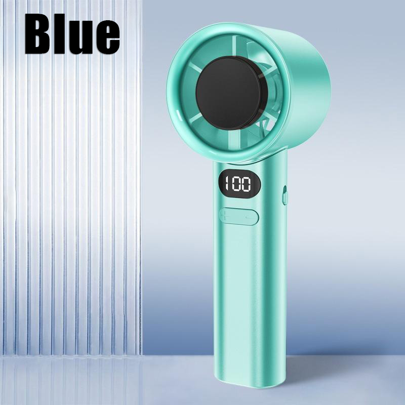 Oneplus handhållen minifläkt bärbar med 120 vindhastigheter, usb-laddningsbar, bladlösa personliga höghastighetsfläktar med ljudavstängning och digital display: Vinröd