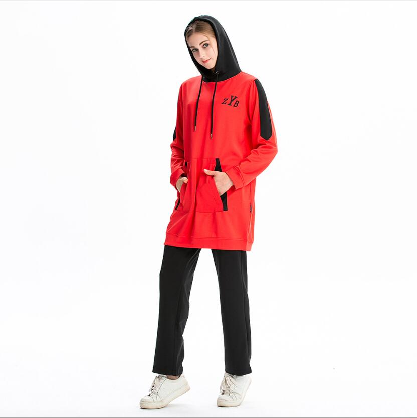 Survêtement musulman pour Femme, pull à capuche, vêtement de Sport