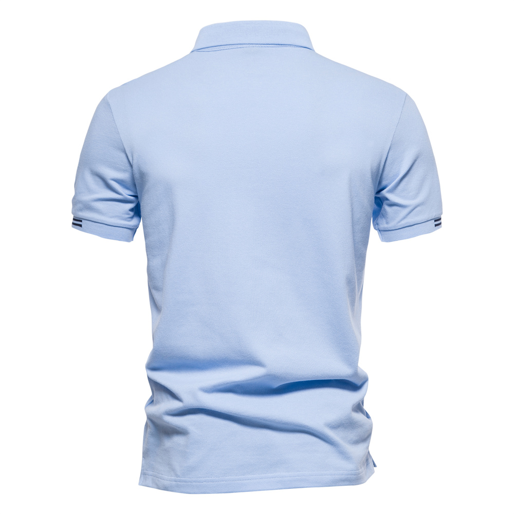 AIOPEON Brand 100% Cotton Men's Polo Shirts Casual Solid Color Short Sleeve Polo Shirts for Men Summer Desinger Clothing Men