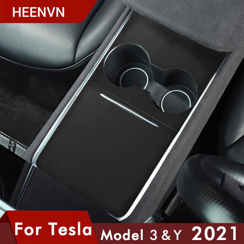 Accessoire d'intérieur Pour Tesla Model 3/Y 2021 2022 2023 Autocollant Panneau De Console Centrale Film De Grain De Bois Couvercle De Commande Centrale En Carbone. Intérieur Accessoires(Suede Black