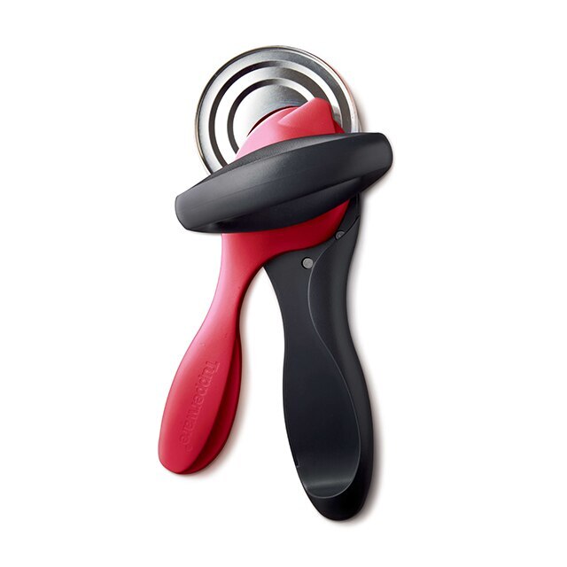 Tupperware ouvre-boîte polyvalent, aide de cuisine, ouvre-boîte, ouvre-boîte, noir-rouge, ouvre-boîte
