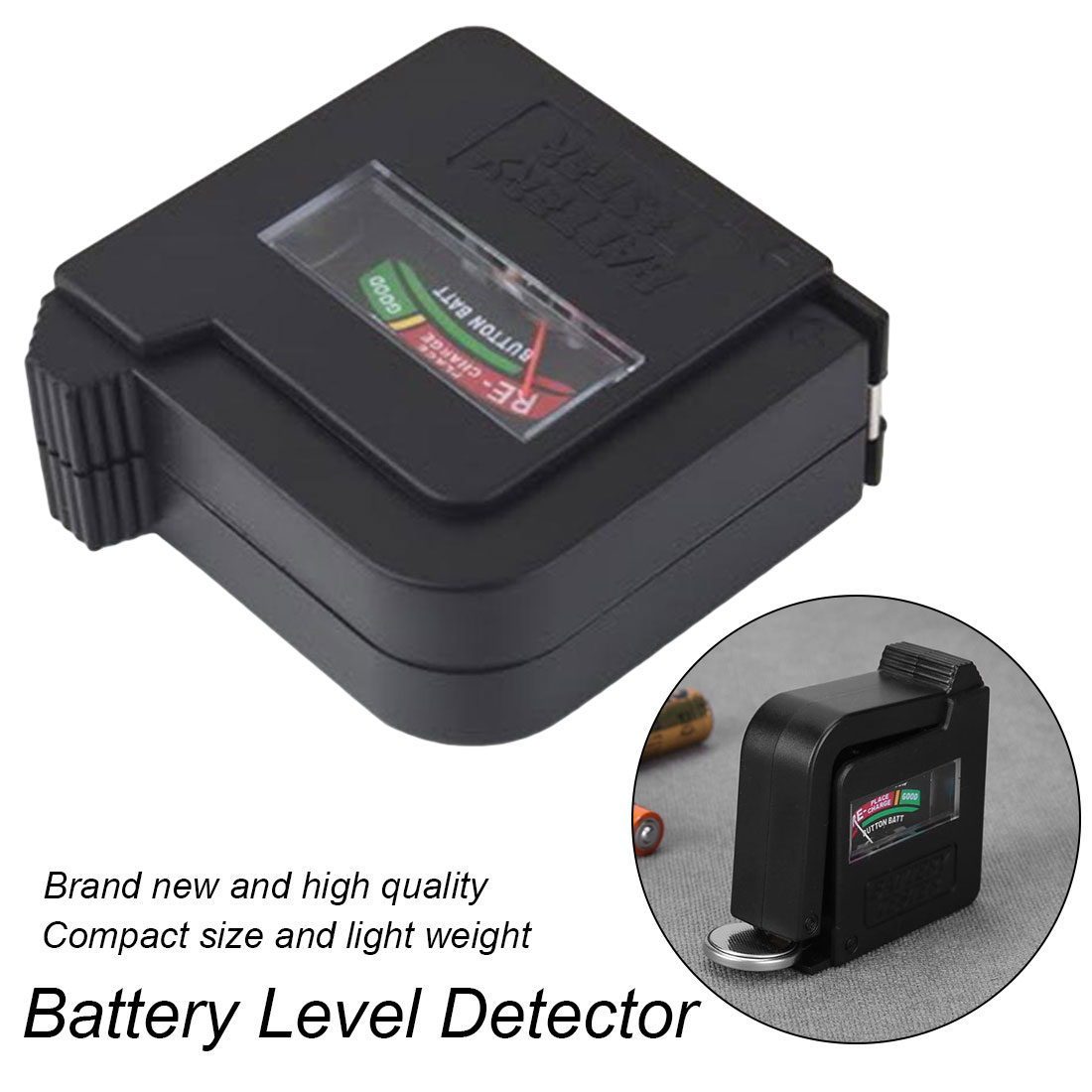 Battery checker indicator Battery tester For 9V 1.5V And Button Cell AAA AA C D Portable Handheld Cell Battery Checker