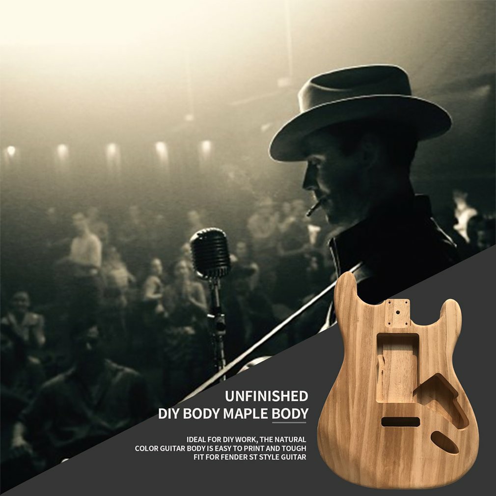 Maple ST Electric Guitar Semi-finished Body Unfinished DIY Guitar Body Maple Body For Fender ST Style Guitar